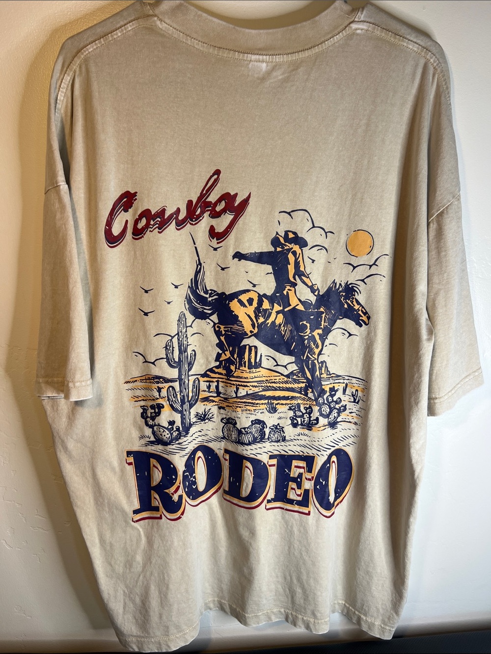 Cowboy Rodeo Graphic Tee - Beige